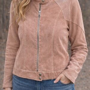 Wilson’s Leather Blush Suede Moto Jacket – Size Large